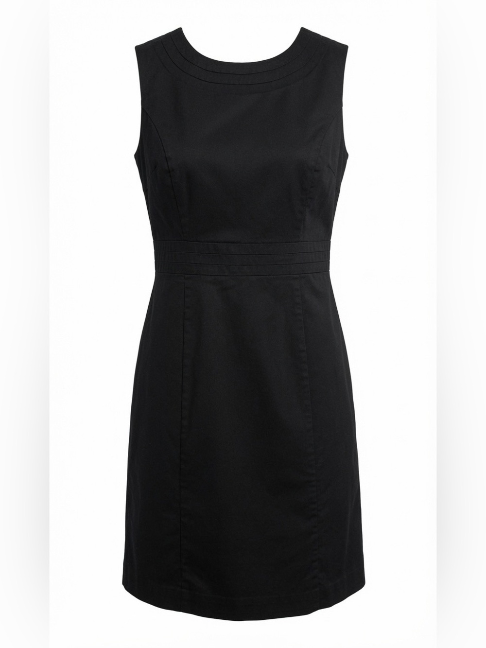 Banana Republic Sheath Dress Women Size 0 Cotton Sleeveless Stretch Side Zipper